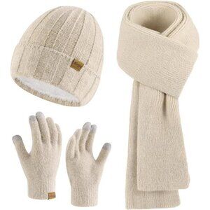 Miorpex Womens Beanie Hat Scarf Gloves Set Gifts for Women Men